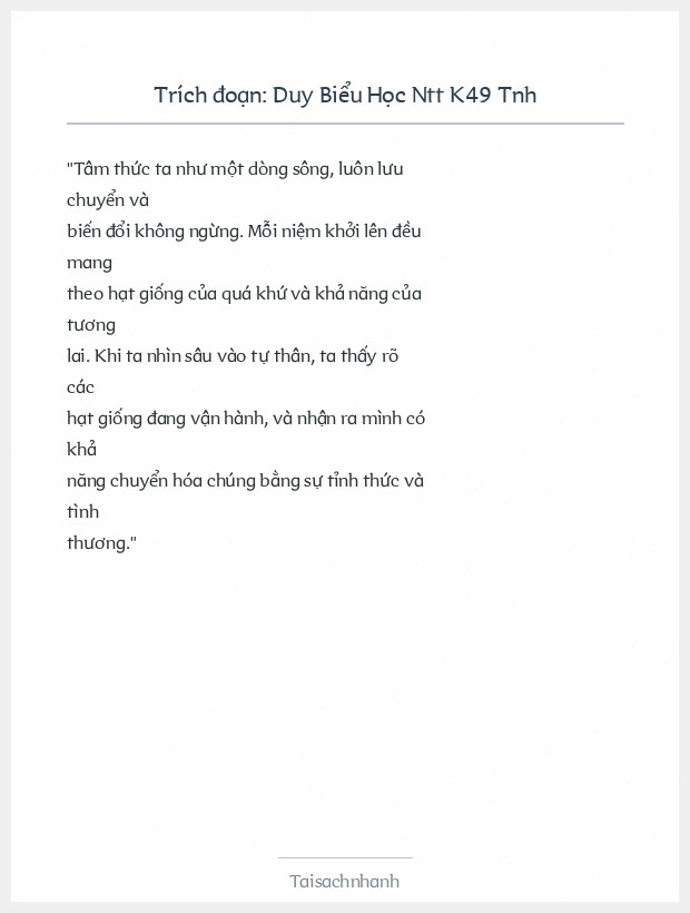 Trích đoạn Duy Biểu Học Ntt K49 Tnh