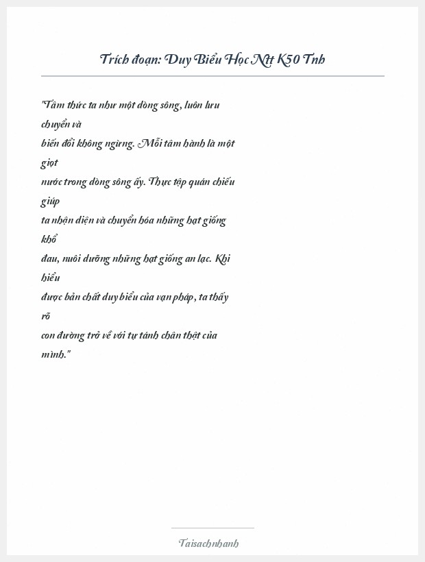 Trích đoạn Duy Biểu Học Ntt K50 Tnh