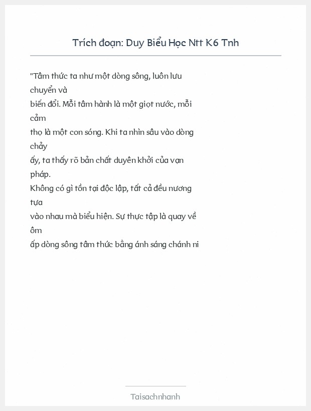 Trích đoạn Duy Biểu Học Ntt K6 Tnh