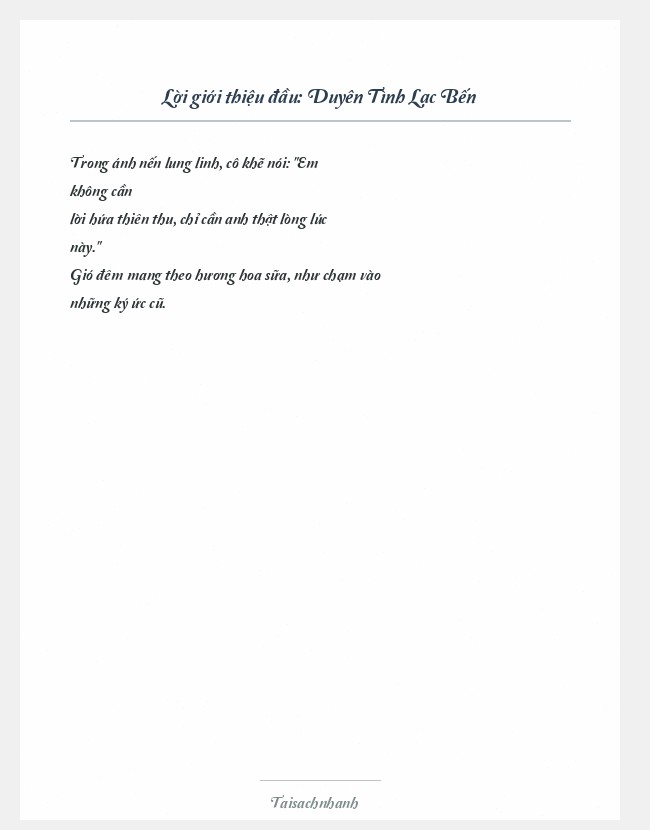 Trích đoạn Duyên Tình Lạc Bến