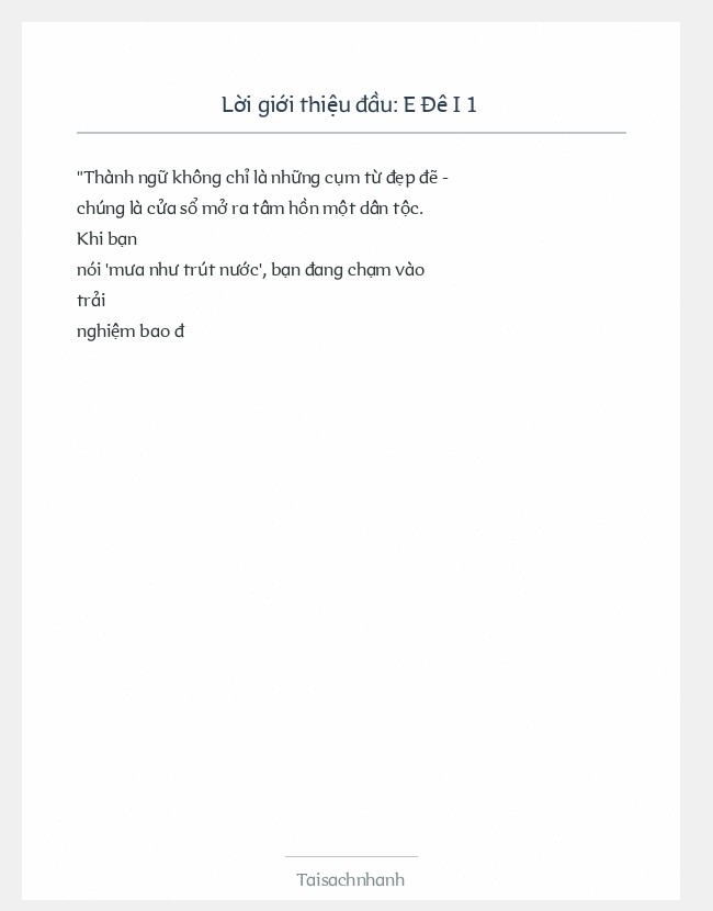 Trích đoạn E Đê I 1