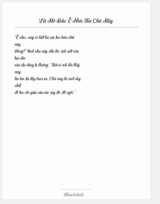 Trích đoạn Ê Nhóc Tao Chửi Mày