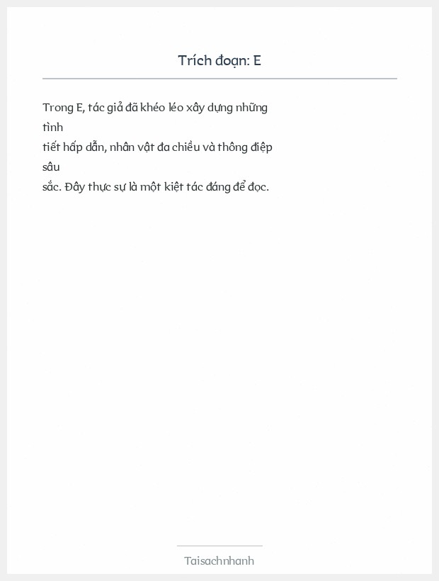 Trích đoạn E