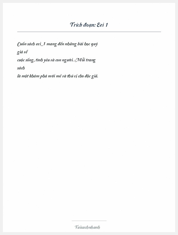 Trích đoạn Eei 1