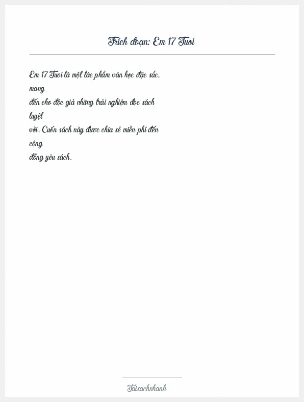 Trích đoạn Em 17 Tuoi