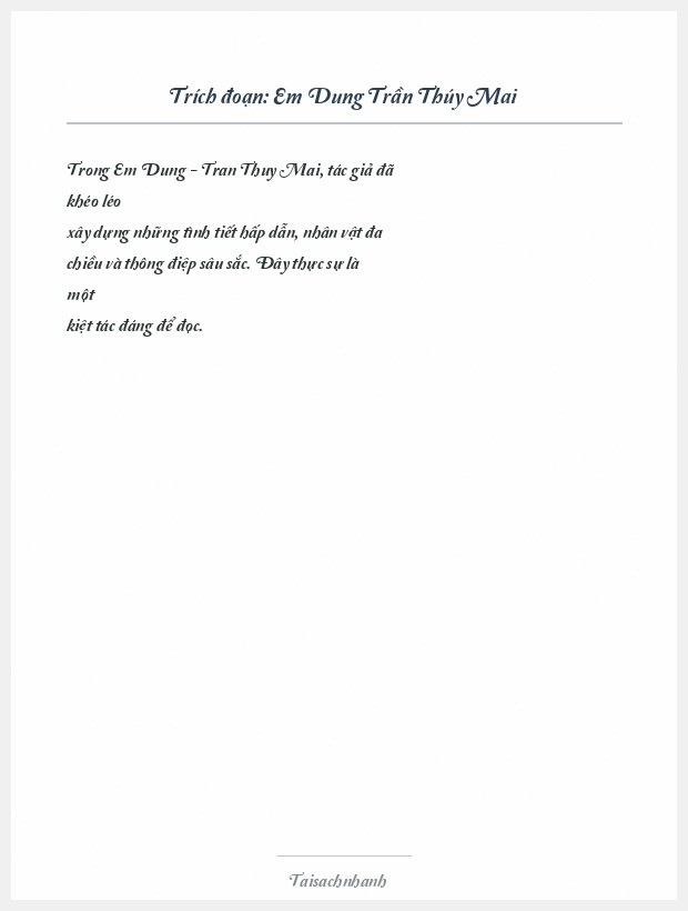 Trích đoạn Em Dung Trần Thúy Mai