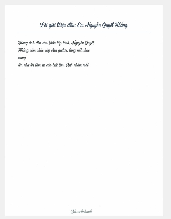 Trích đoạn Em Nguyễn Quyết Thắng