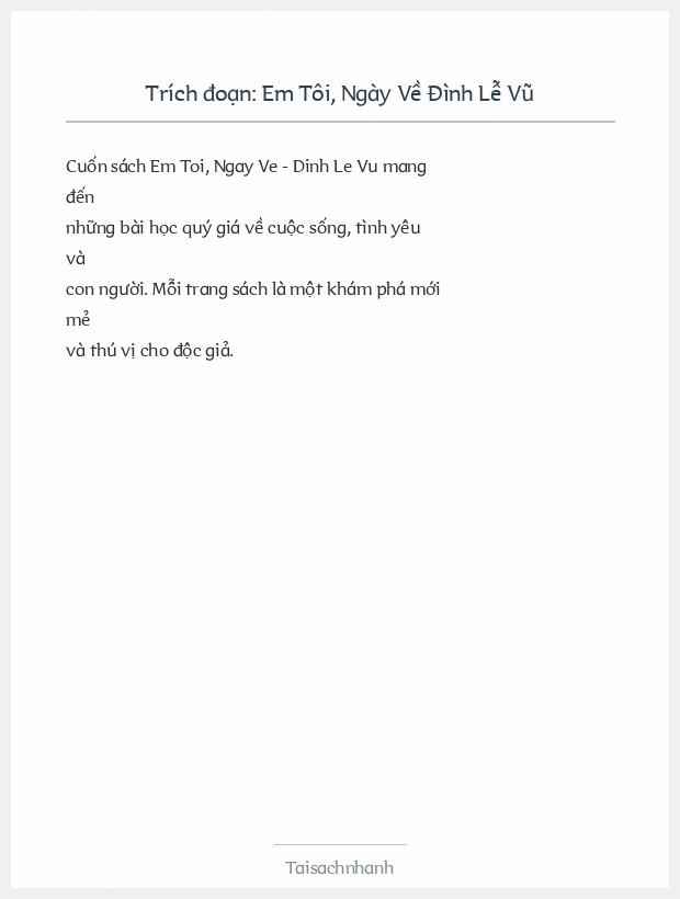 Trích đoạn Em Tôi, Ngày Về Đình Lễ Vũ