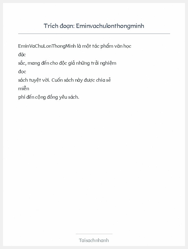 Trích đoạn Eminvachulonthongminh