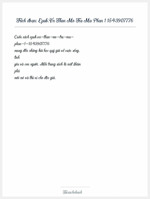 Trích đoạn Epub.Vn Than Mo Tru Ma Phan 1 1543907776