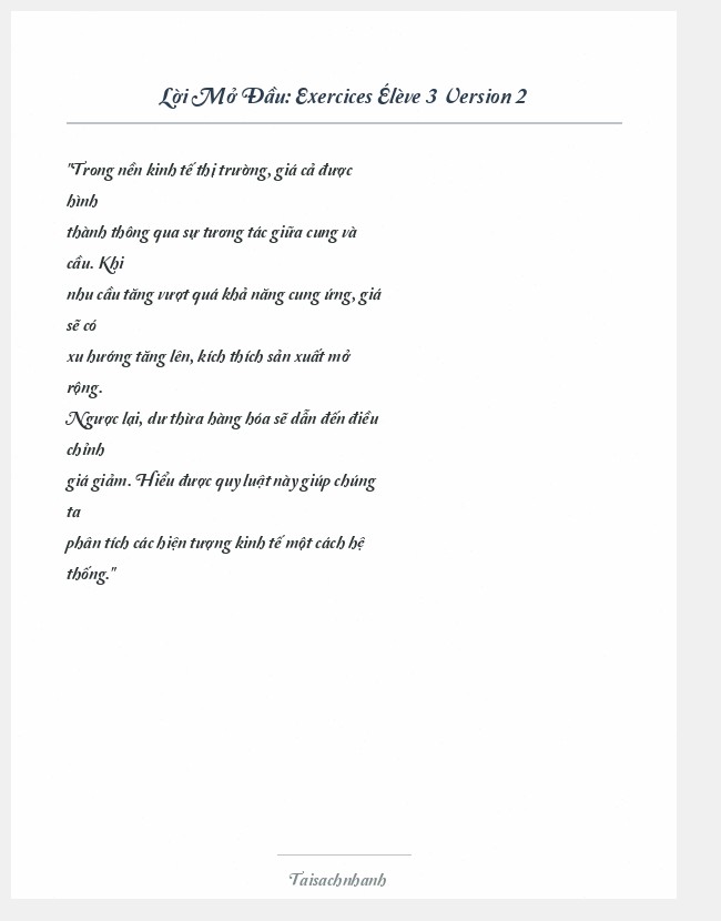 Trích đoạn Exercices Élève 3 Version 2