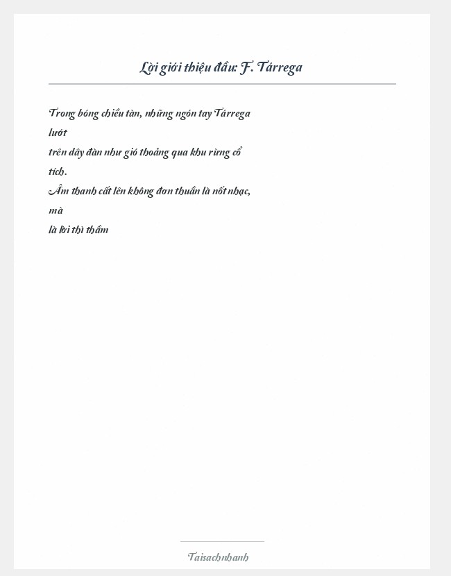 Trích đoạn F. Tárrega