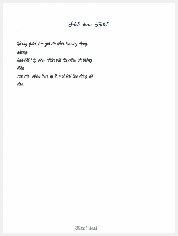 Trích đoạn Fidel