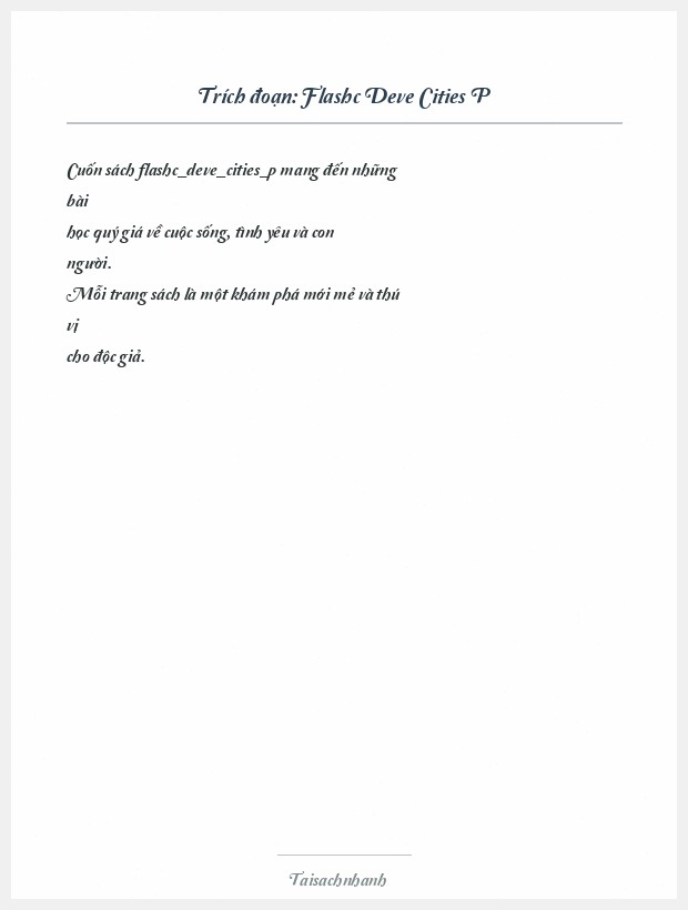 Trích đoạn Flashc Deve Cities P