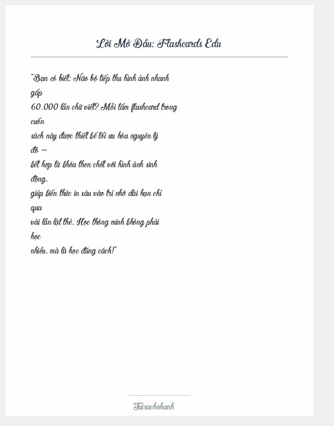 Trích đoạn Flashcards Edu