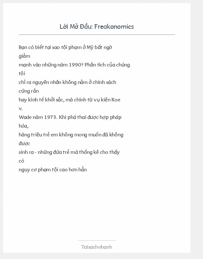 Trích đoạn Freakonomics