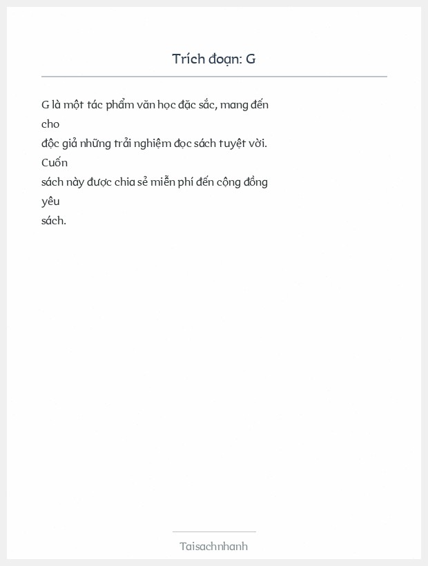 Trích đoạn G
