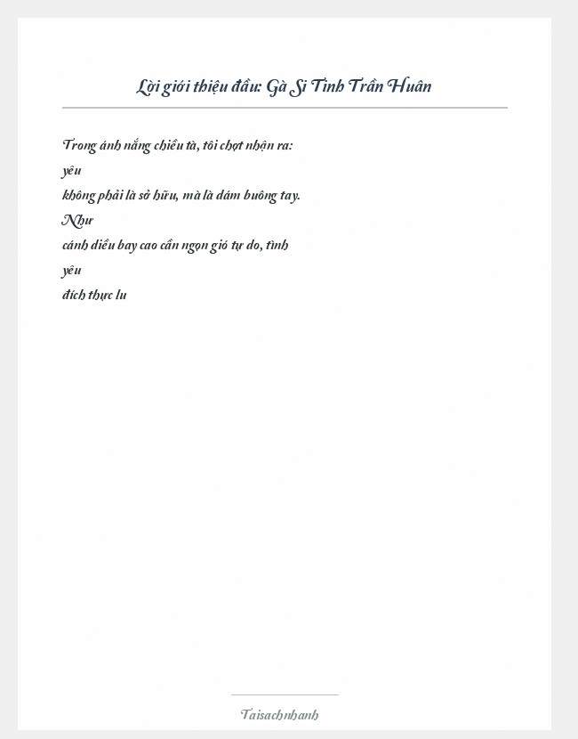 Trích đoạn Gà Si Tinh Trần Huân