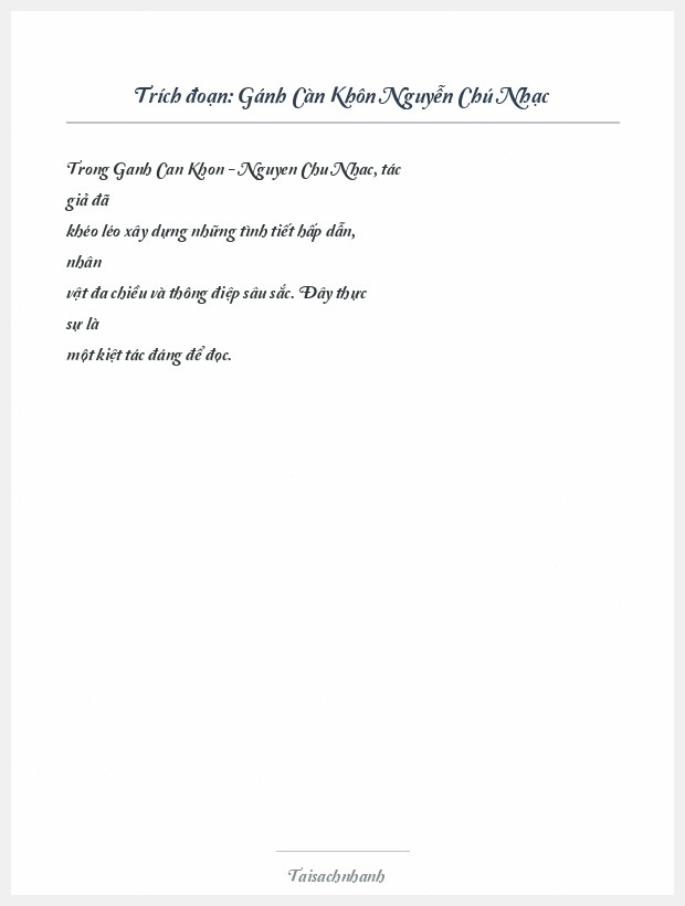 Trích đoạn Gánh Càn Khôn Nguyễn Chú Nhạc