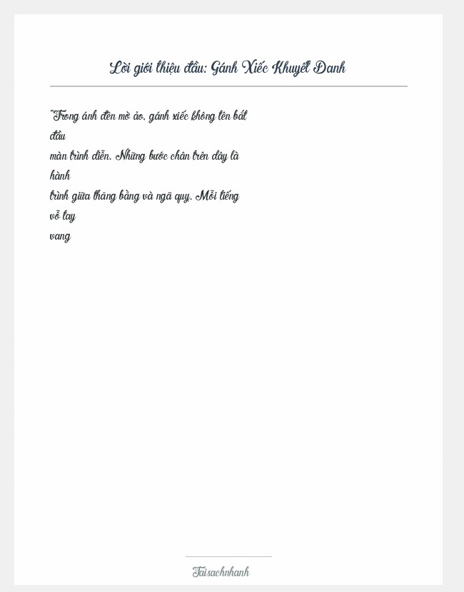 Trích đoạn Gánh Xiếc Khuyết Danh