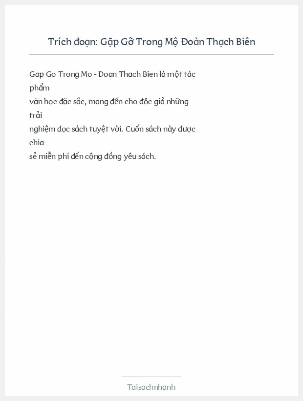 Trích đoạn Gặp Gỡ Trong Mộ Đoàn Thạch Biên