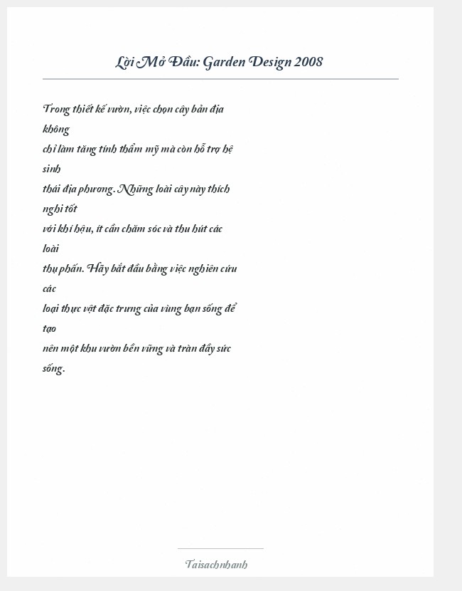 Trích đoạn Garden Design 2008