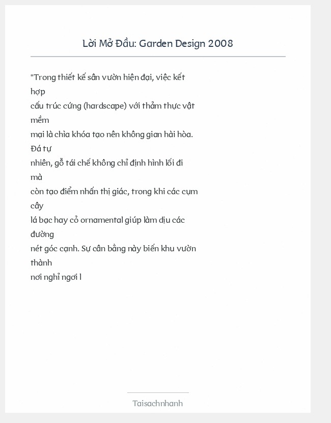 Trích đoạn Garden Design 2008