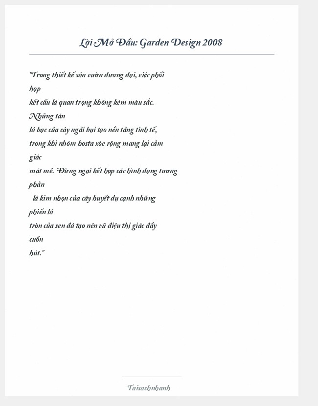 Trích đoạn Garden Design 2008