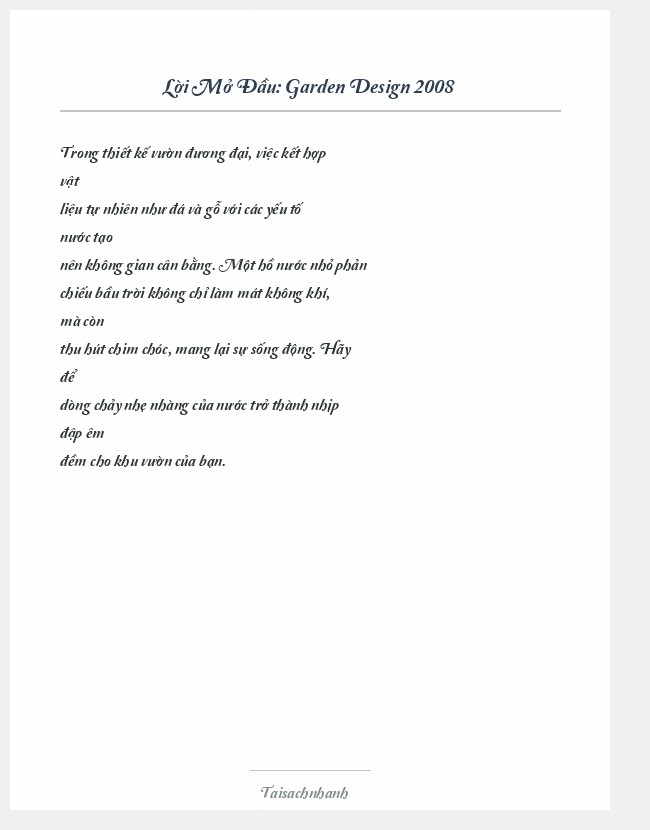 Trích đoạn Garden Design 2008