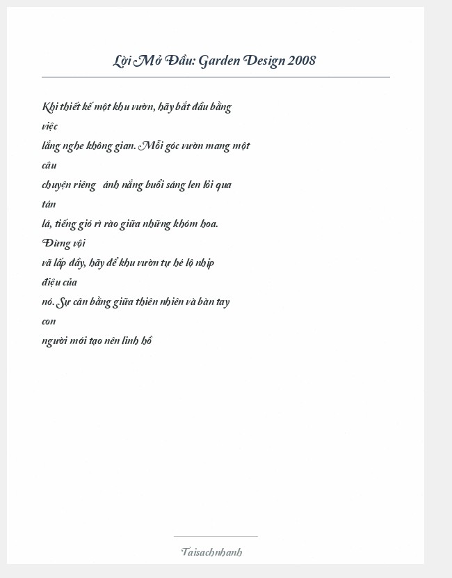 Trích đoạn Garden Design 2008