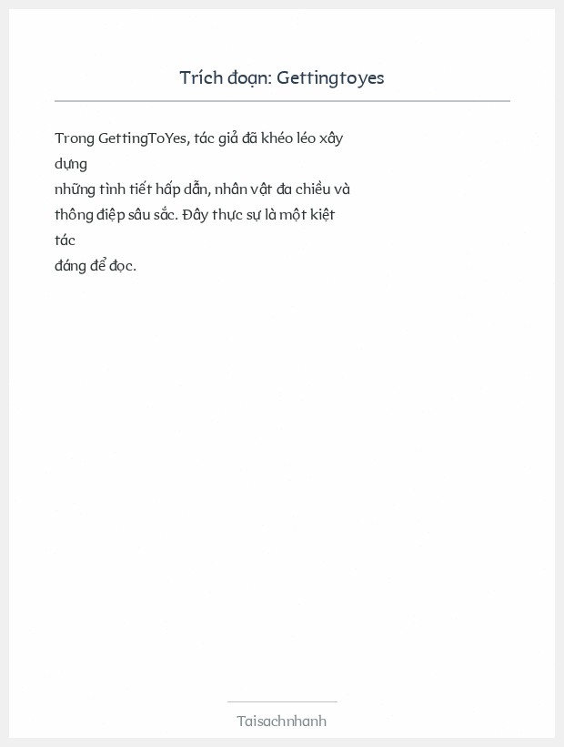 Trích đoạn Gettingtoyes