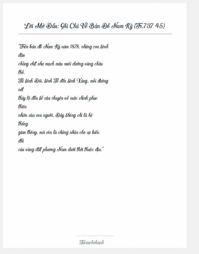 Trích đoạn Ghi Chú Về Bản Đồ Nam Kỳ (Tr.737 45)