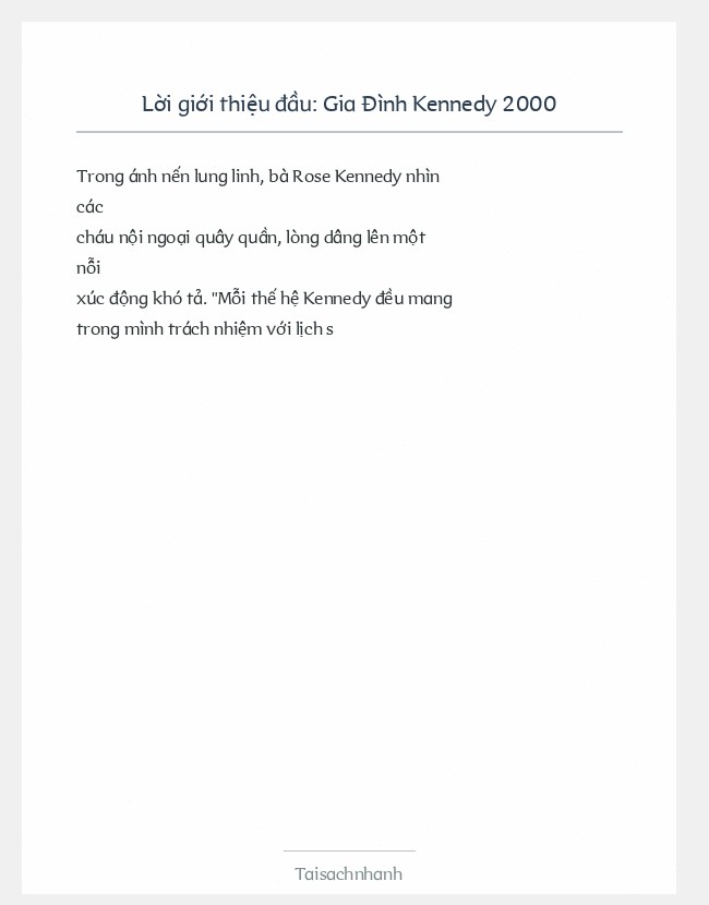 Trích đoạn Gia Đình Kennedy 2000
