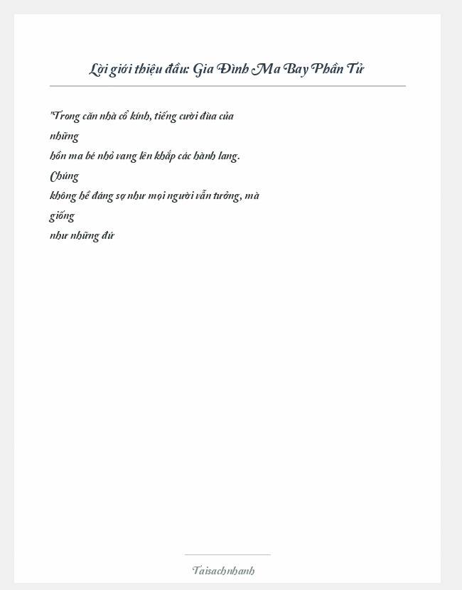 Trích đoạn Gia Đình Ma Bay Phần Tử