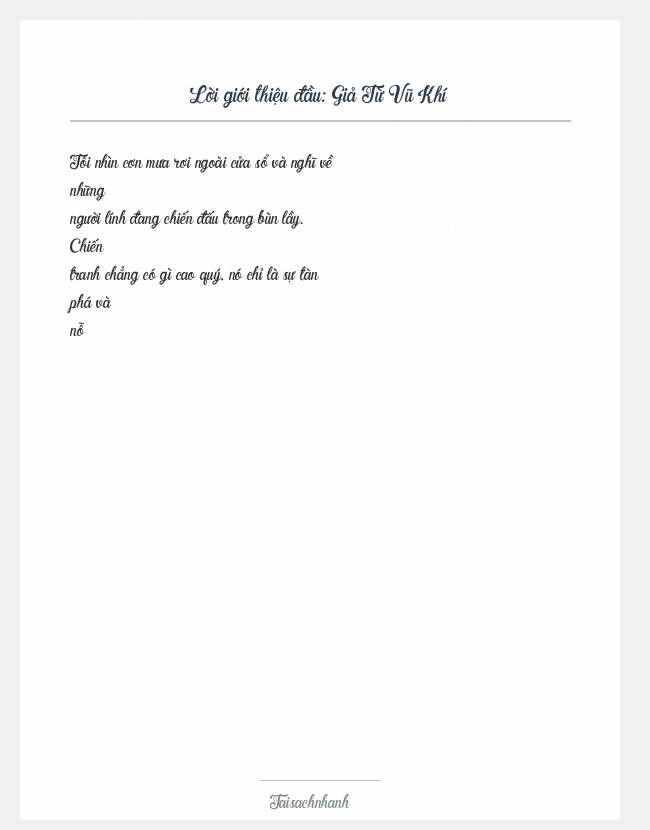 Trích đoạn Giả Từ Vũ Khí