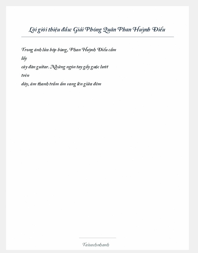 Trích đoạn Giải Phóng Quân Phan Huỳnh Điểu