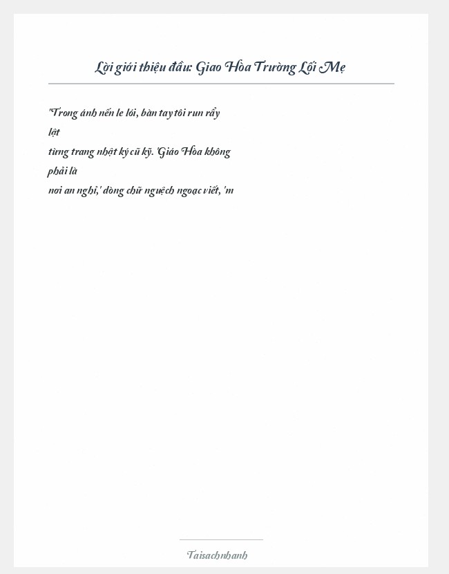 Trích đoạn Giao Hòa Trường Lối Mẹ