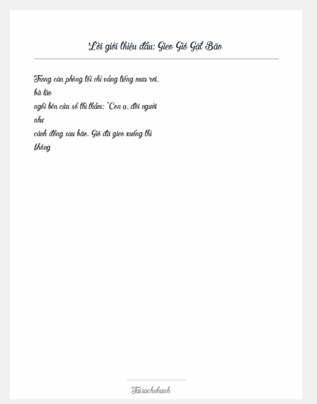 Trích đoạn Gieo Gió Gặt Bão