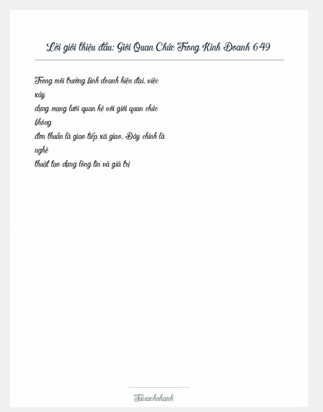 Trích đoạn Giới Quan Chức Trong Kinh Doanh 649