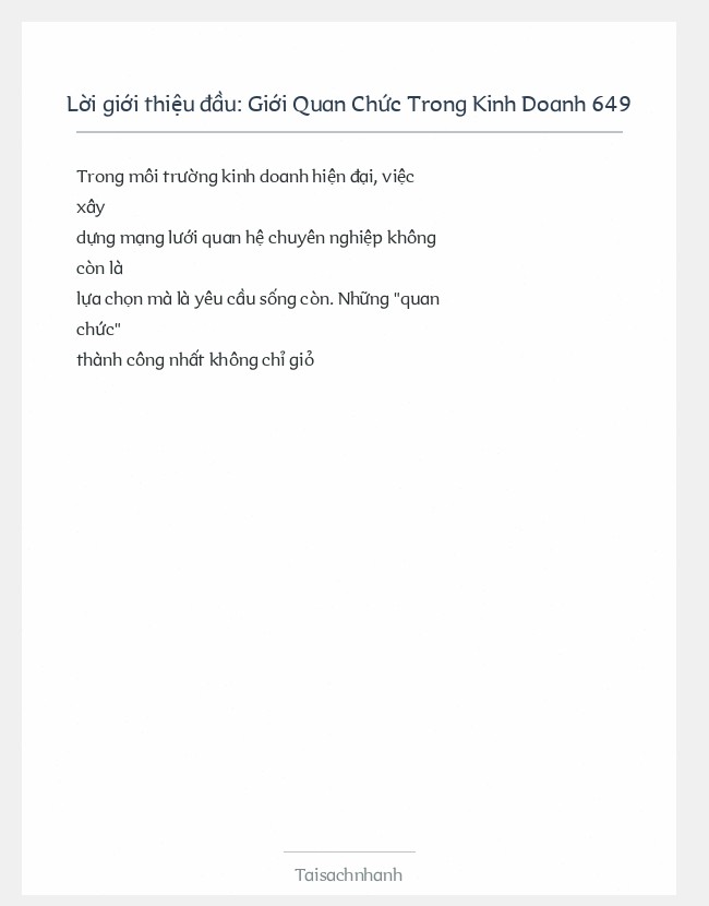 Trích đoạn Giới Quan Chức Trong Kinh Doanh 649