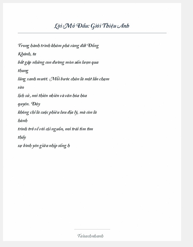 Trích đoạn Giới Thiệu Anh