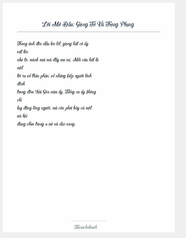 Trích đoạn Giọng Tơ Vũ Trọng Phụng