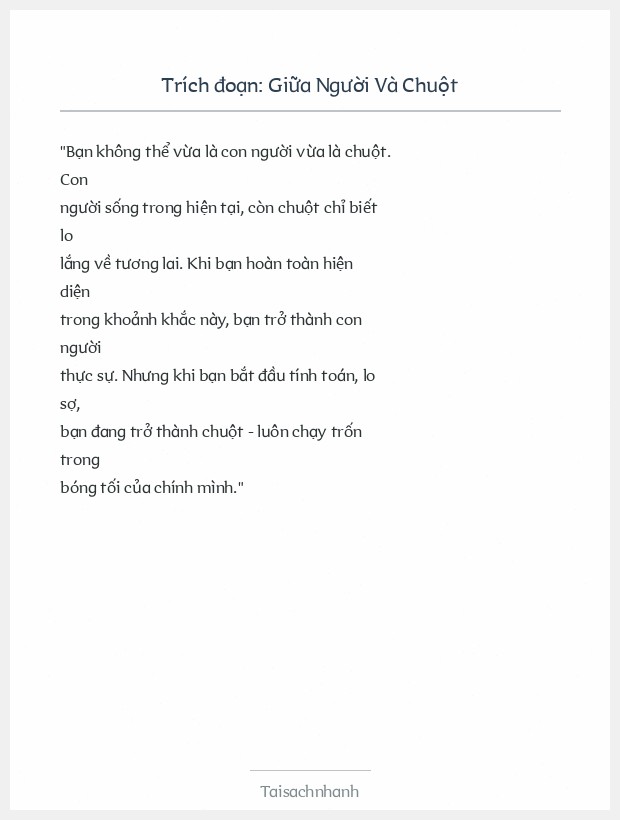 Trích đoạn Giữa Người Và Chuột