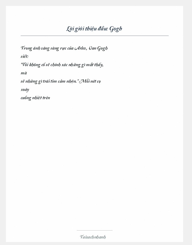 Trích đoạn Gogh