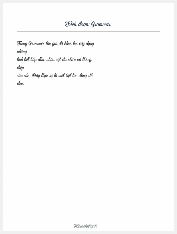 Trích đoạn Grammar
