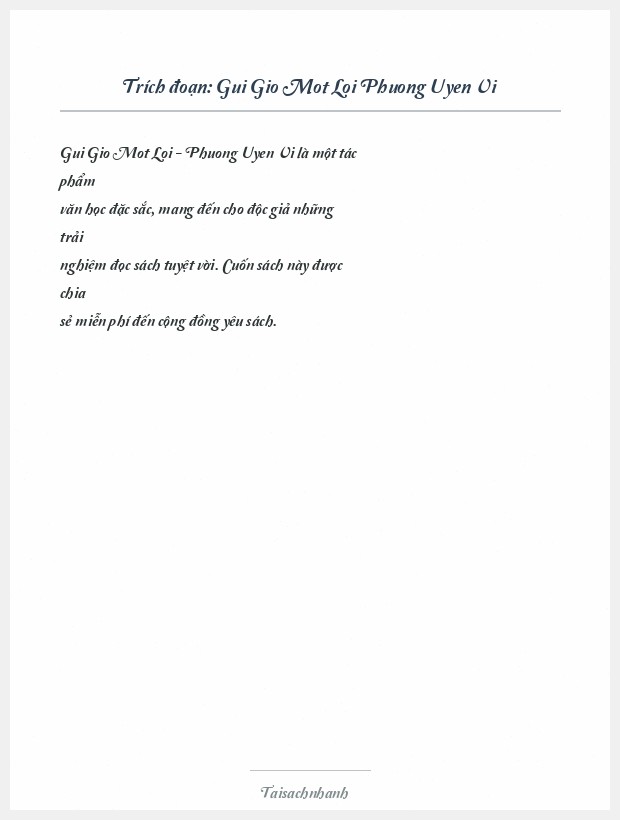 Trích đoạn Gui Gio Mot Loi Phuong Uyen Vi