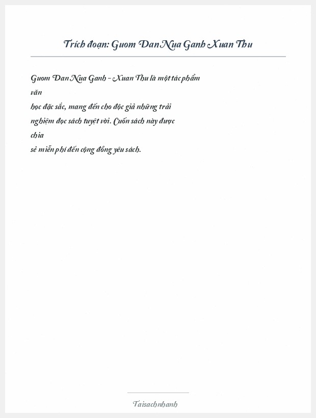 Trích đoạn Guom Dan Nua Ganh Xuan Thu