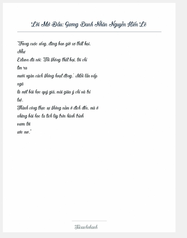 Trích đoạn Gương Danh Nhân Nguyễn Hiến Lê