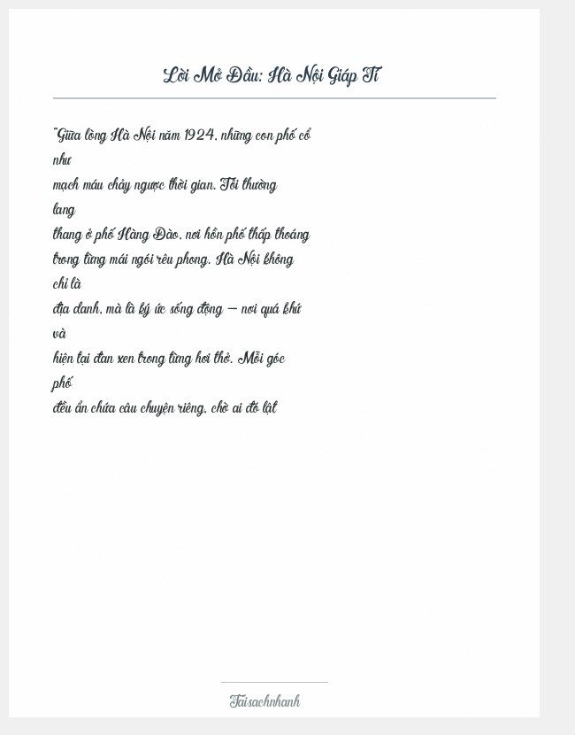 Trích đoạn Hà Nội Giáp Tí