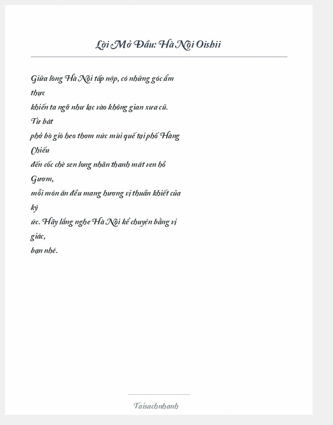 Trích đoạn Hà Nội Oishii